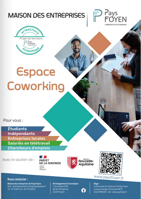 Maison des entreprises : le coworking depliant