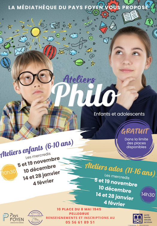 Affiche des ateliers philo