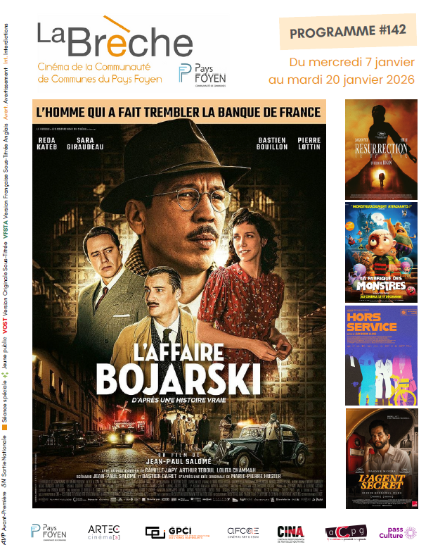 Image du programme du cinéma avec les affiches des films projetés