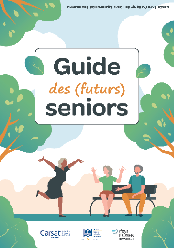 Silhouettes de personnes âgées dans un parc - couverture