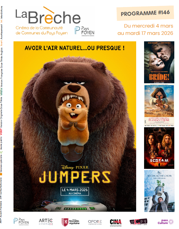 Image du programme du cinéma avec les affiches des films projetés