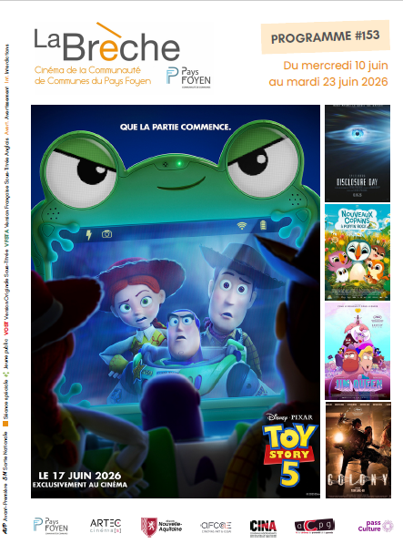 Image du programme du cinéma avec les affiches des films projetés
