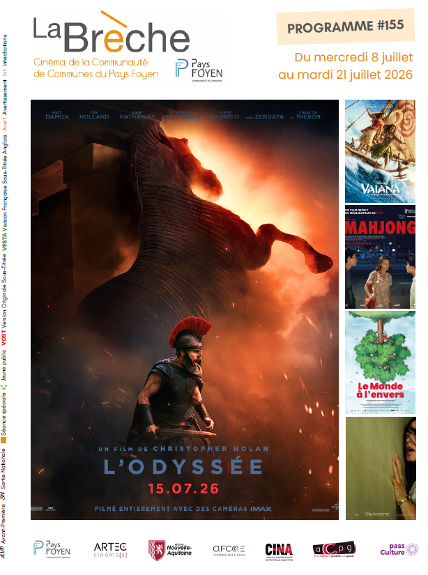 Image du programme du cinéma avec les affiches des films projetés