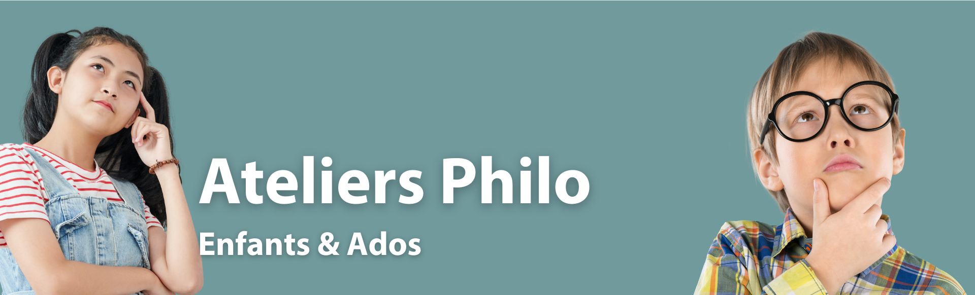 Deux enfants semblent réfléchir